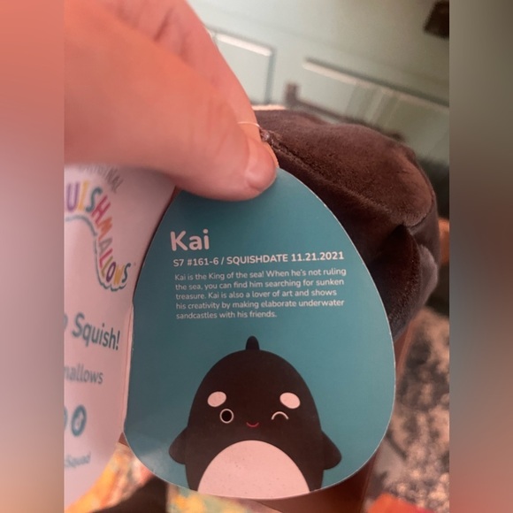 BNWT Squishmallow Kai the Orca Whale 7.5 inch - Picture 5 of 5